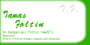 tamas foltin business card